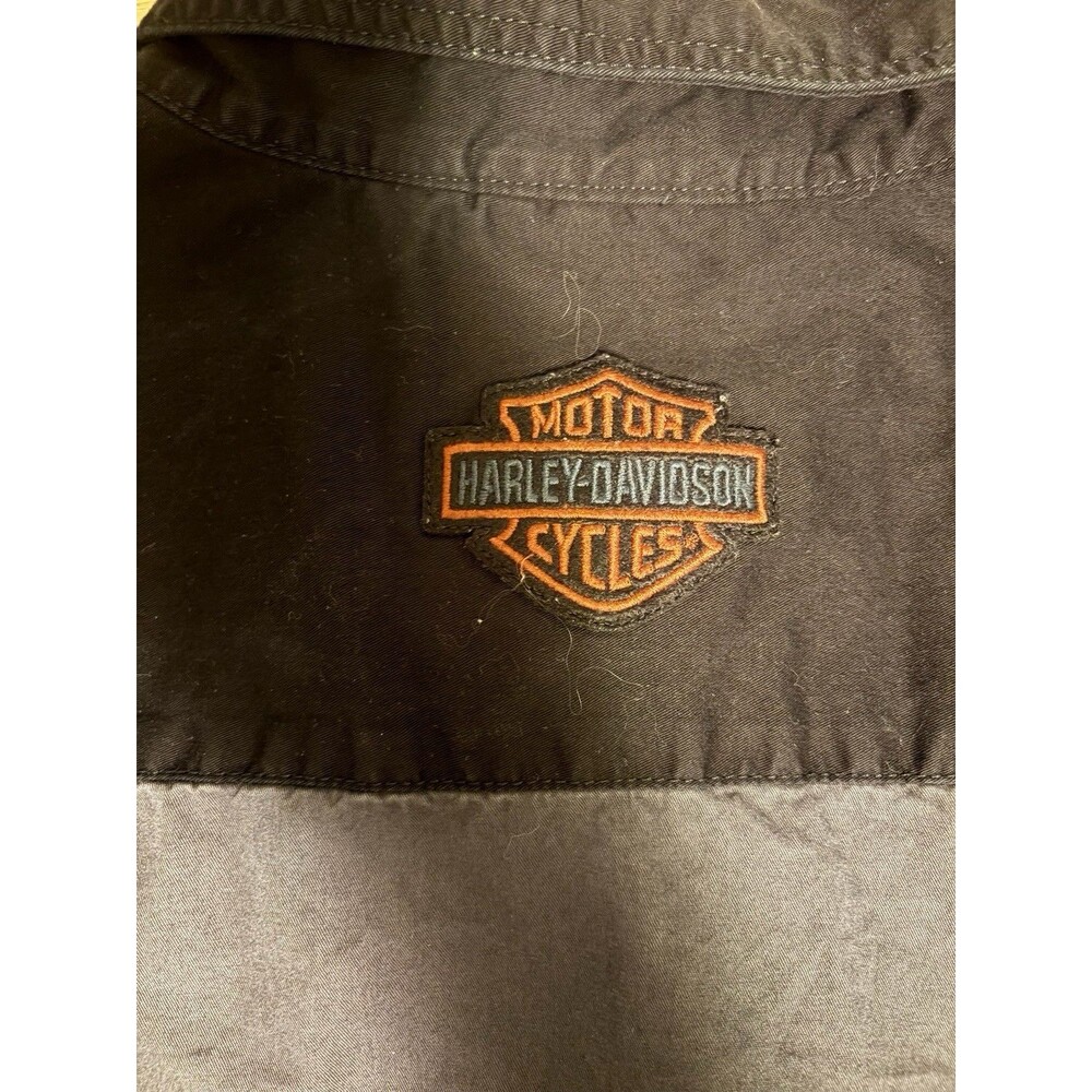 Harley-Davidson Genuine MotorClothes Men’s XL Black Gray Button Up Shirt - Picture 7 of 10